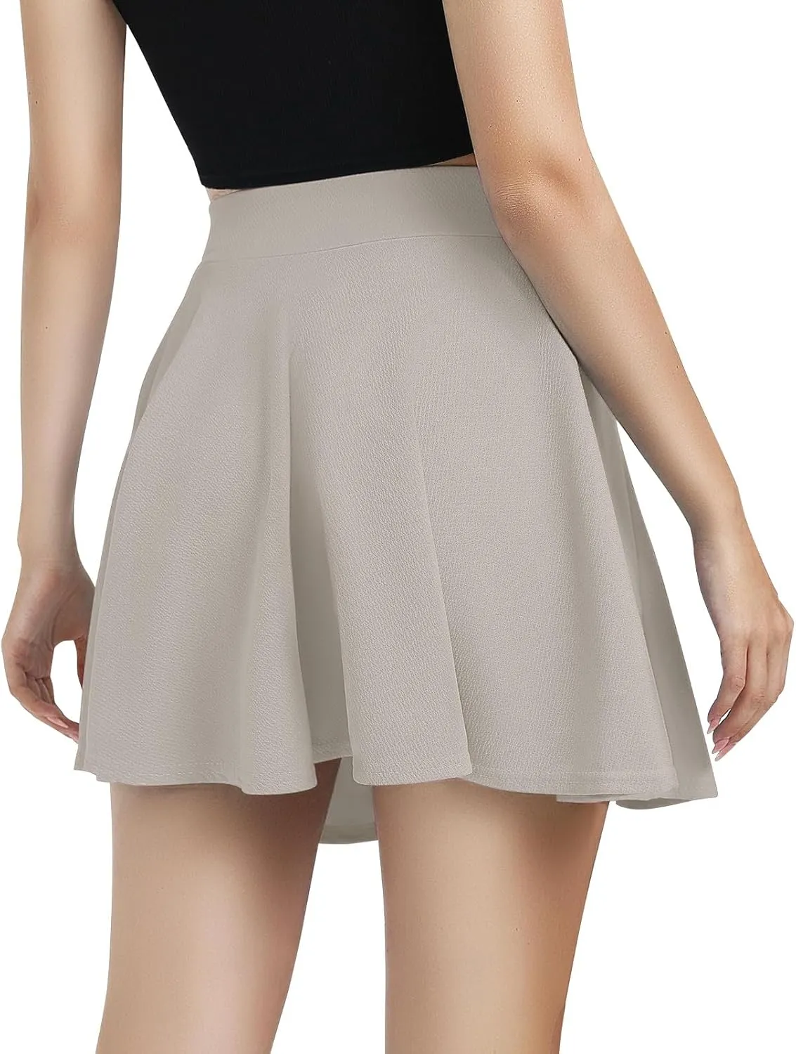Women's Basic Versatile Stretchy Flared Casual Skirt Casual Dresses for Woman