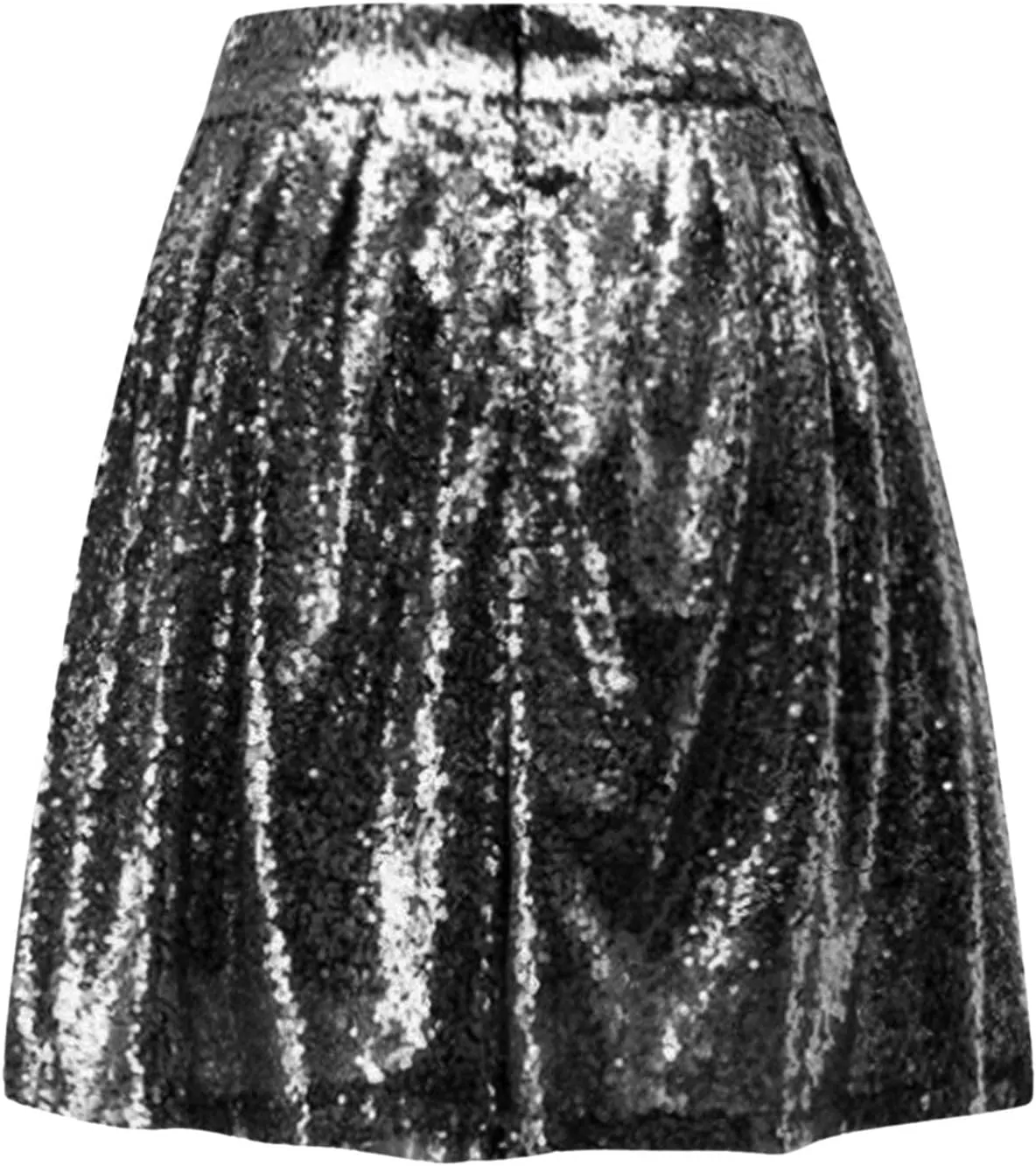 Womens Fringe Skirt Stretchy Sparkly Club Skirts Bodycon Dance Party Club Short Skirt Women Sequin Skirt Black