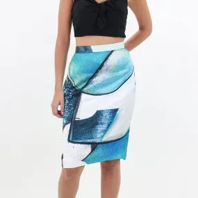 Women's Printed Stretchy Skirt,Multi