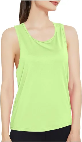 Women's Summer Sports Workout Tank Tops, Fashion Loose Comfy Racerback Sleeveless Breathable Yoga Shirts
