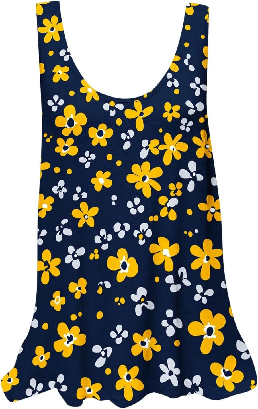 Womens Tank Tops Hawaiian Printed Casual Crew Neck Sleeveless Dressy Shirts 2025 Trendy Summer Beach Comfy Tank Top