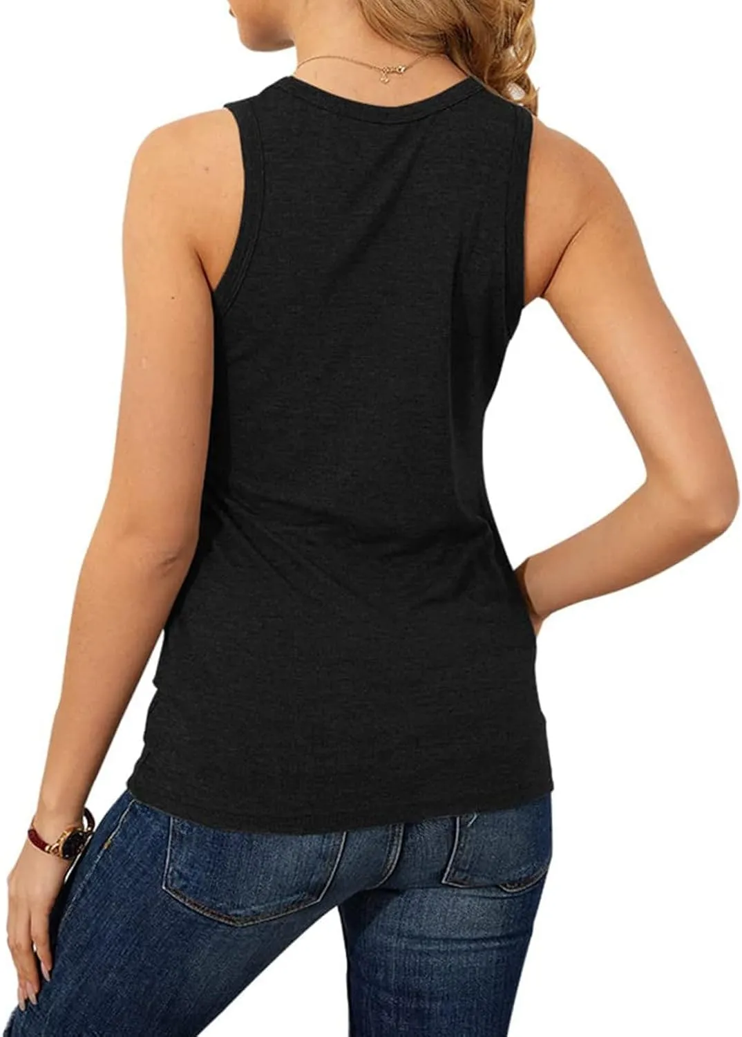 Womens Workout Elegant Sexy Cool O Neck Sleeveless Solid Breathable Tank Tops Shirt Beer Top for Women