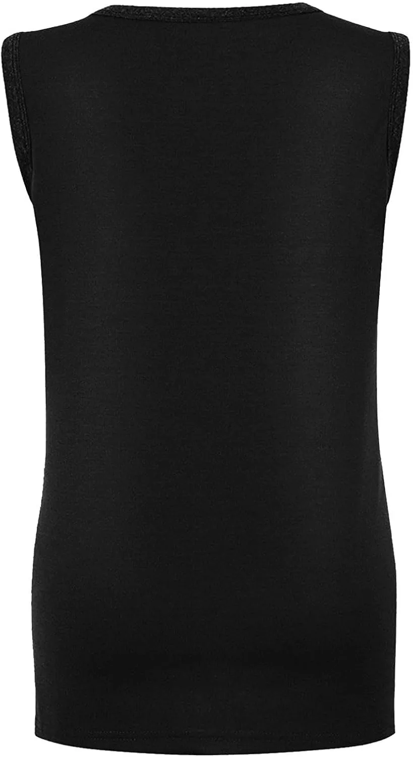 Womens Workout Elegant Sexy Cool O Neck Sleeveless Solid Breathable Tank Tops Shirt Beer Top for Women