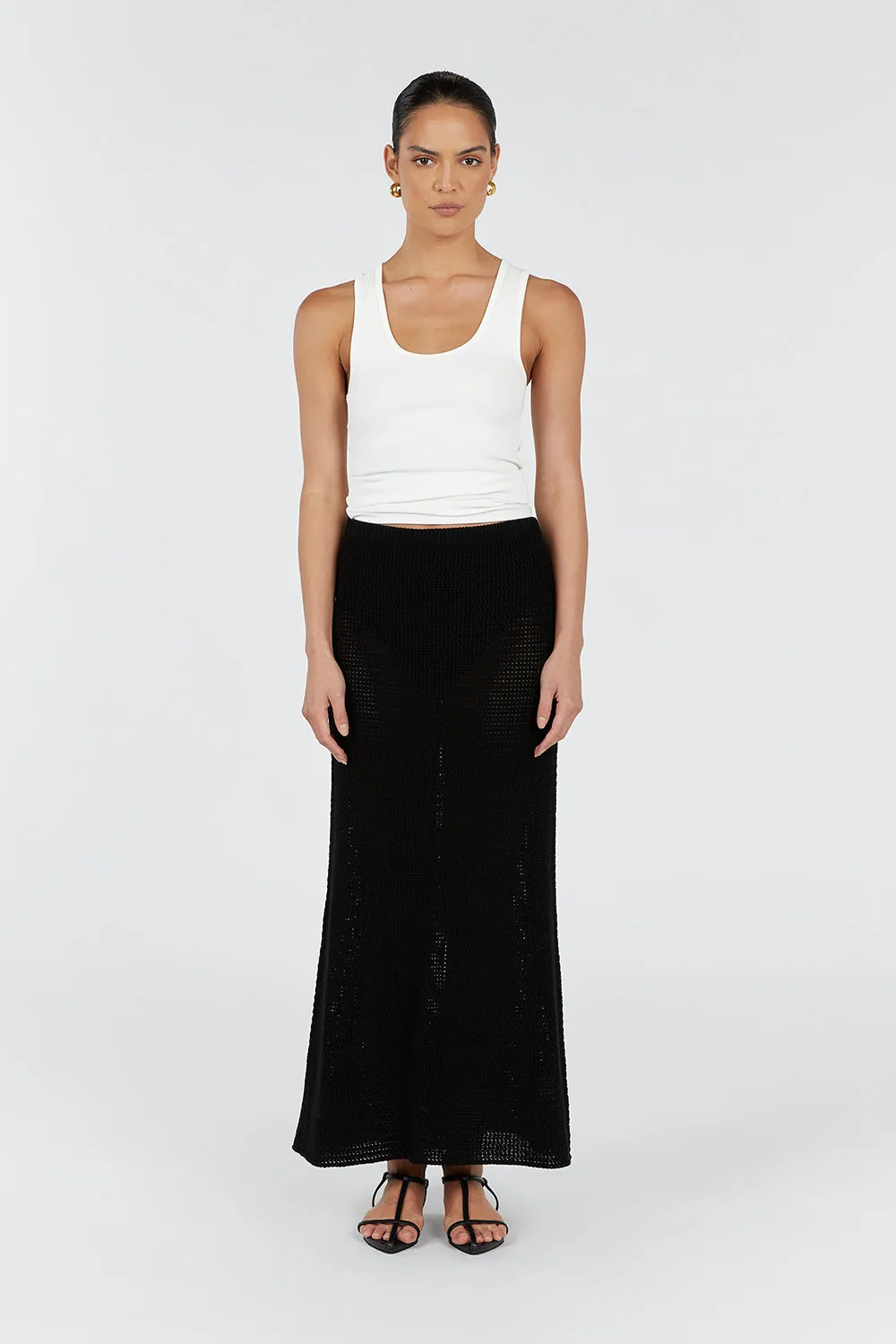 ZADIE BLACK CROCHET SKIRT