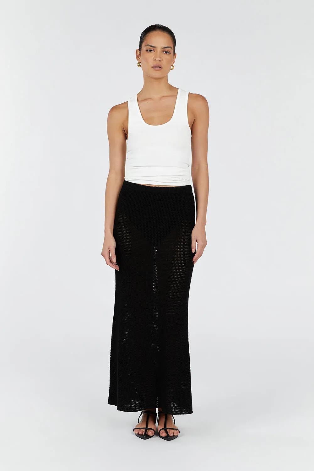 ZADIE BLACK CROCHET SKIRT
