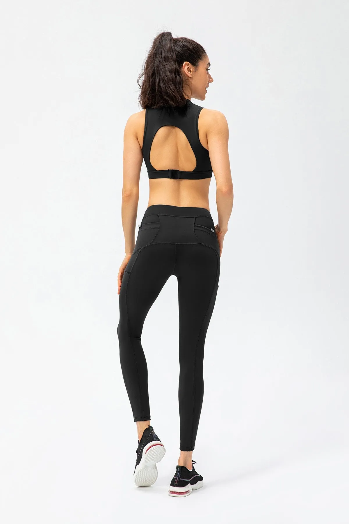 Zipper Sleeveless Crop Top